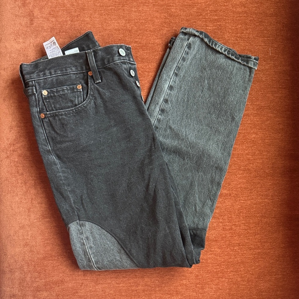 Levi's 501s Two-Tone Black and Gray Straight Leg Jeans